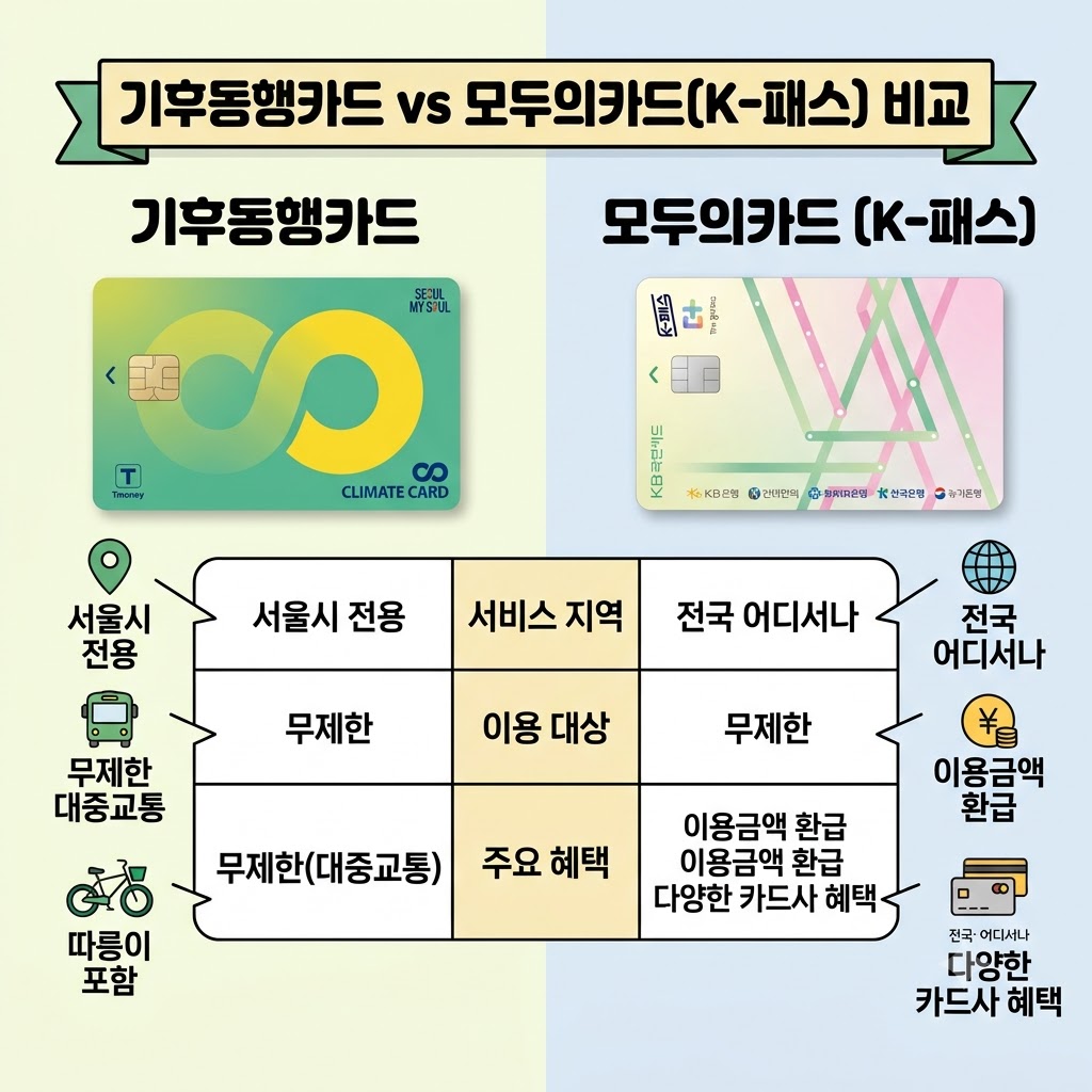 기후동행카드 종료 후 모두의카드 K-패스 사용 전환
