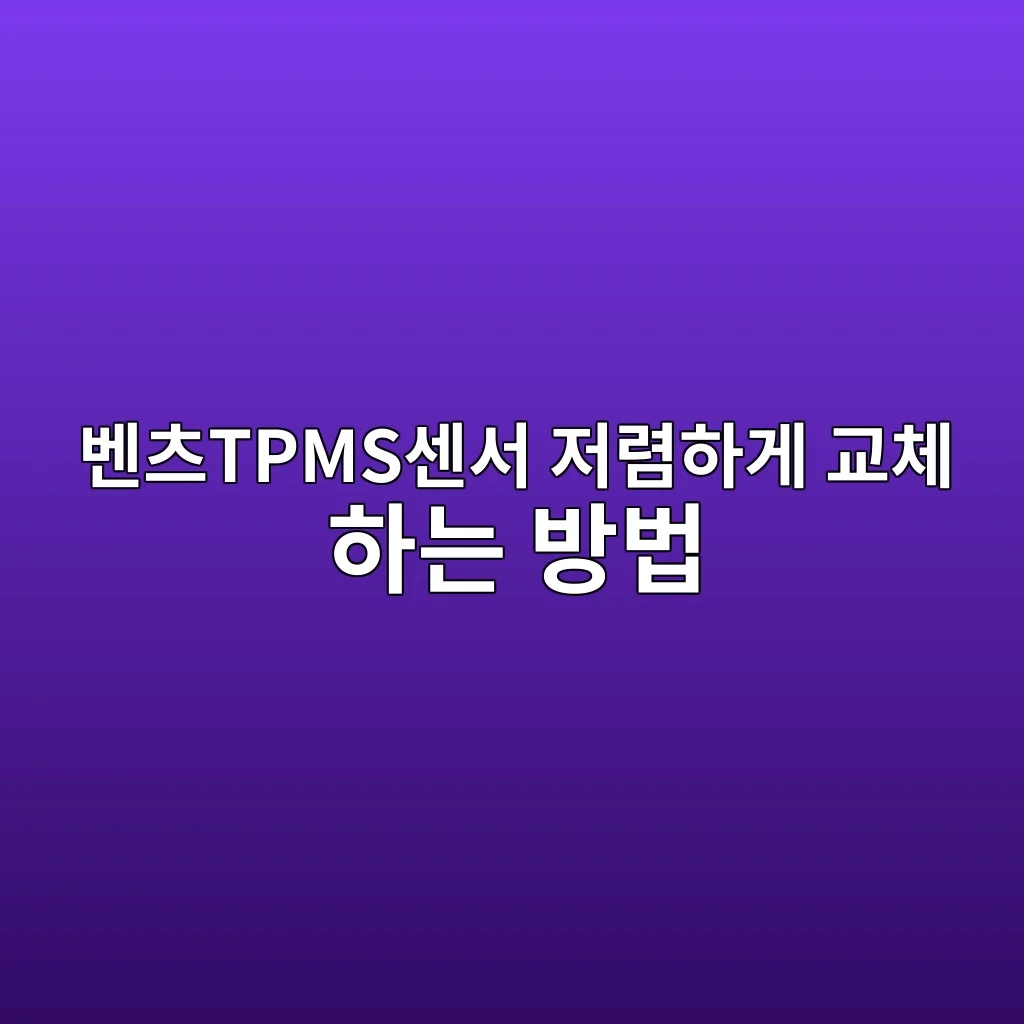 벤츠TPMS센서(다른 메이커도 있습니다.)