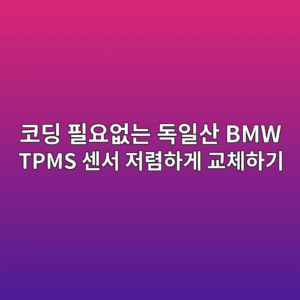 BMW TPMS 센서 코딩 필요없음